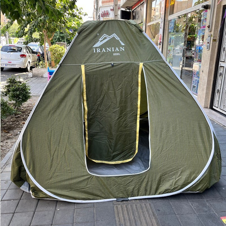 چادر مسافرتی 12نفره فنری جنس برنو با کف ضخیم و ارتفاع بلند و زیپ دانه درشت کد8