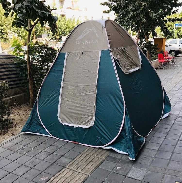 چادر مسافرتی 6 نفره جنس برنو با ارتفاع بلند جنگل طبیعت افردود کمپ ماشین کد 52