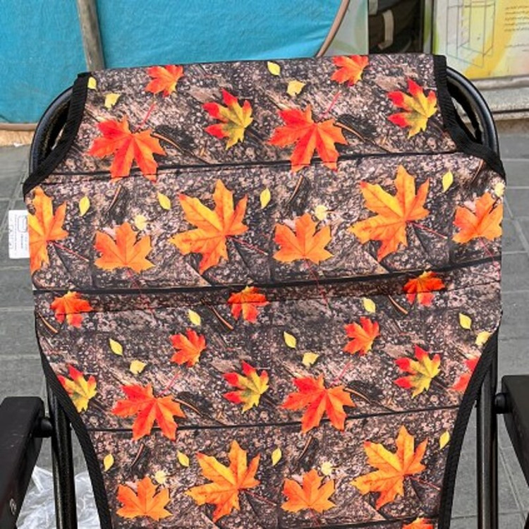 صندلی راحتی مسافرتی مدل تاشو با فوم ضخیم و تحمل وزن بالا طرح پاییزی کد3