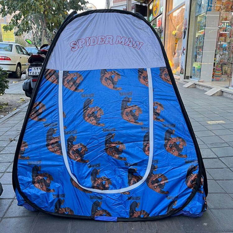 چادر مسافرتی کودک مدل فنری طرح مرد عنکبوتی ( اسپایدرمن ) تاشو با کاور