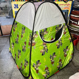 چادر بازی کودک مدل فنری طرح بن تن سایز 2 نفره با پنجره زیپی مناسب هدیه و کادو و سیسمونی کد1