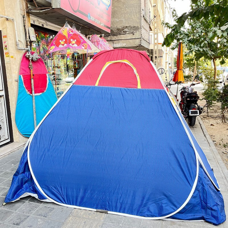 چادر مسافرتی 12 نفره جنس برنو با ارتفاع بلند و کف ضخیم و سه پنجره و رنگبندی کد10