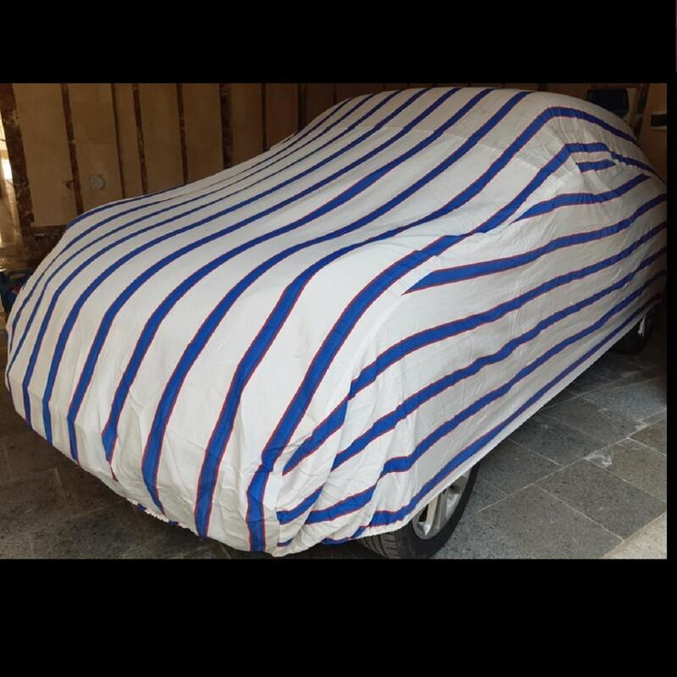 چادر ماشین نخی ضخیم مخصوص پی کی ( برزنتی نخی ضخیم و با ضمانت مقاومت در برابر افتاب)