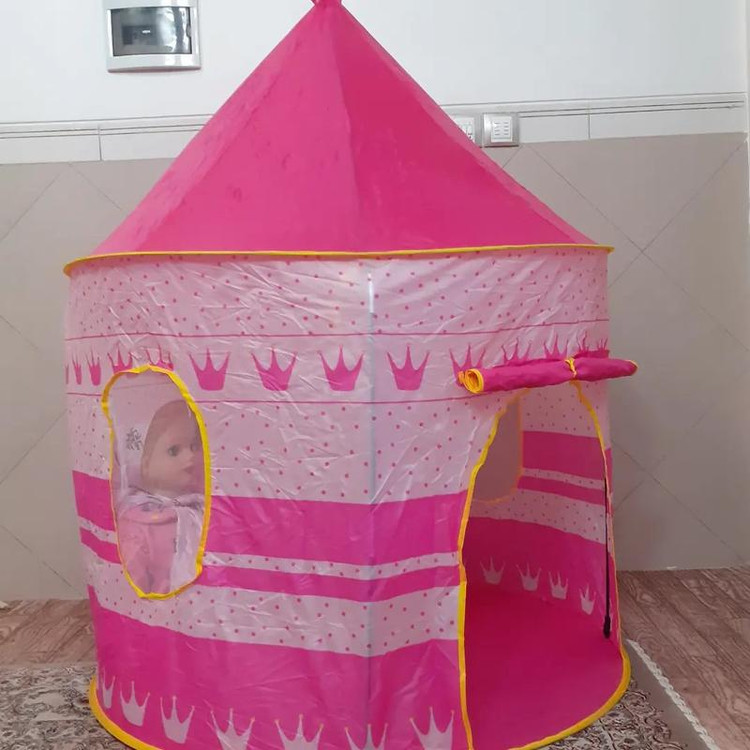 چادربازی کودک ونوجوان مدل قصر صورتی دخترانه