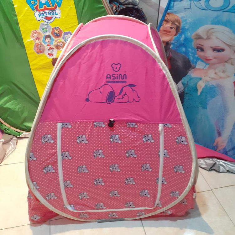چادربازی فنری کودک تترون صورتی