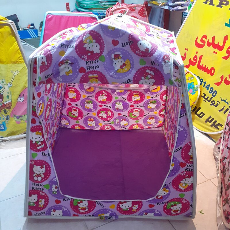 چادربازی نوجوان پارچه ای طرح پونی بنفش