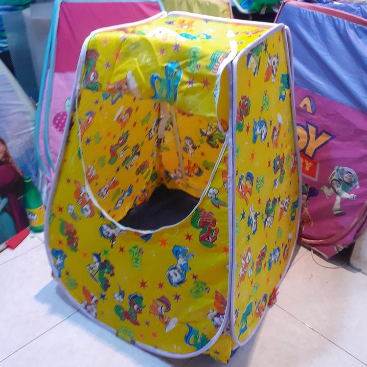 چادربازی کودک پونی پارچه ای زرد