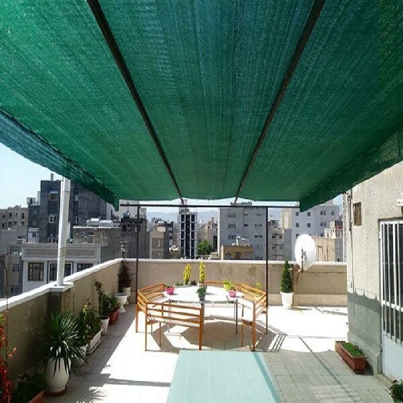 شید سایبان 80درصد 5 در 6 دور دوزی شده همراه با حلقه نصب