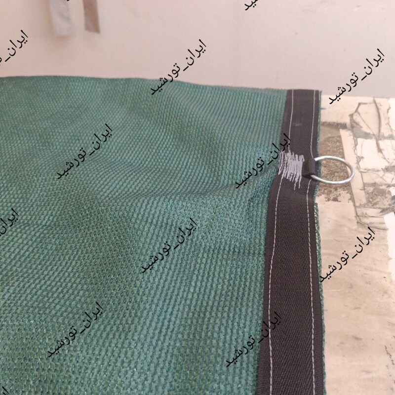 سایبان سبز تراکم 80 درصد ضد آفتاب (ابعاد 10 در4) دور دوزی شده و حلقه دار