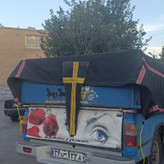 چادر برزنت وانت نیسان و مزدا 3لا 6لا LR رنگ مشکی جنس سپاهان سایز 3 در 4