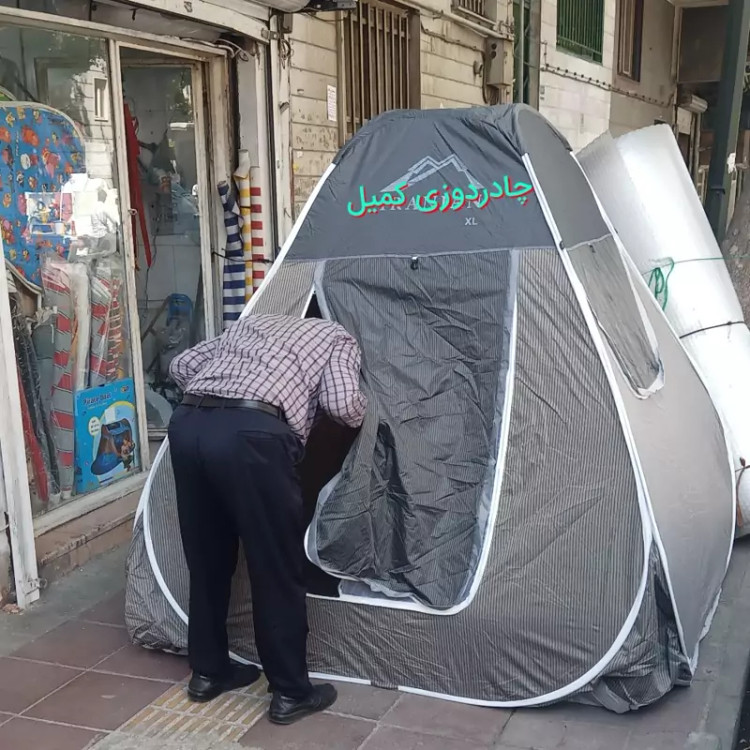 چادر مسافرتی فنری 8 نفره برزنت برنو کف ضخیم با زیپ 10