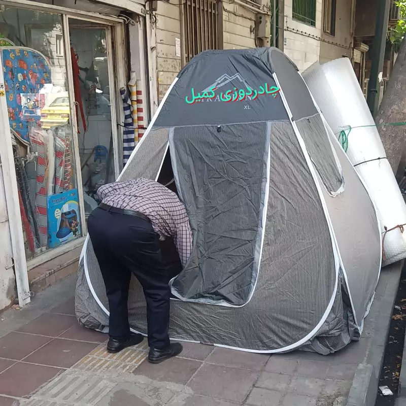 چادر مسافرتی فنری 8 نفره برزنت برنو کف ضخیم ارتفاع بلند