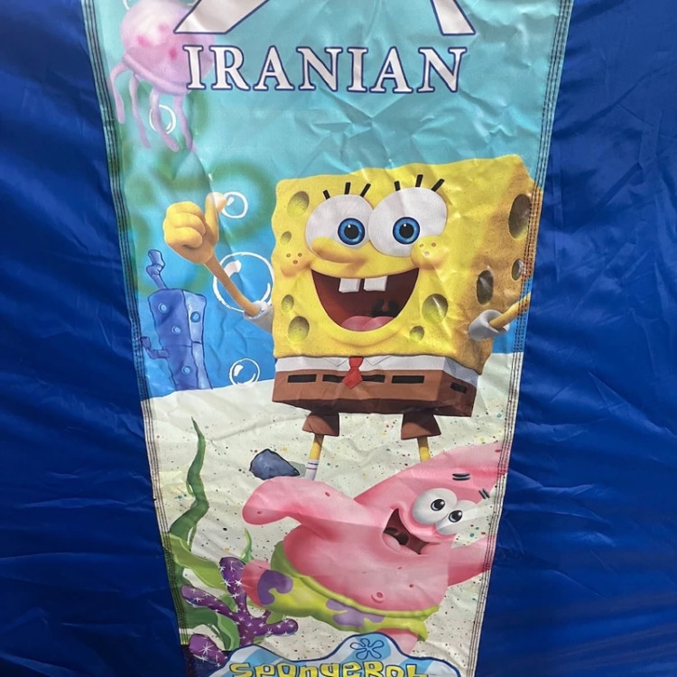 چادر بازی کودک سایز بزرگ طرح باب اسفنجی با فیلم