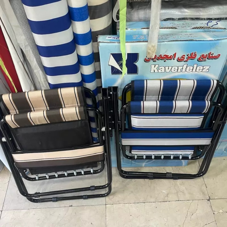 صندلی تاشو مسافرتی 7 فنره با فوم با فیلم