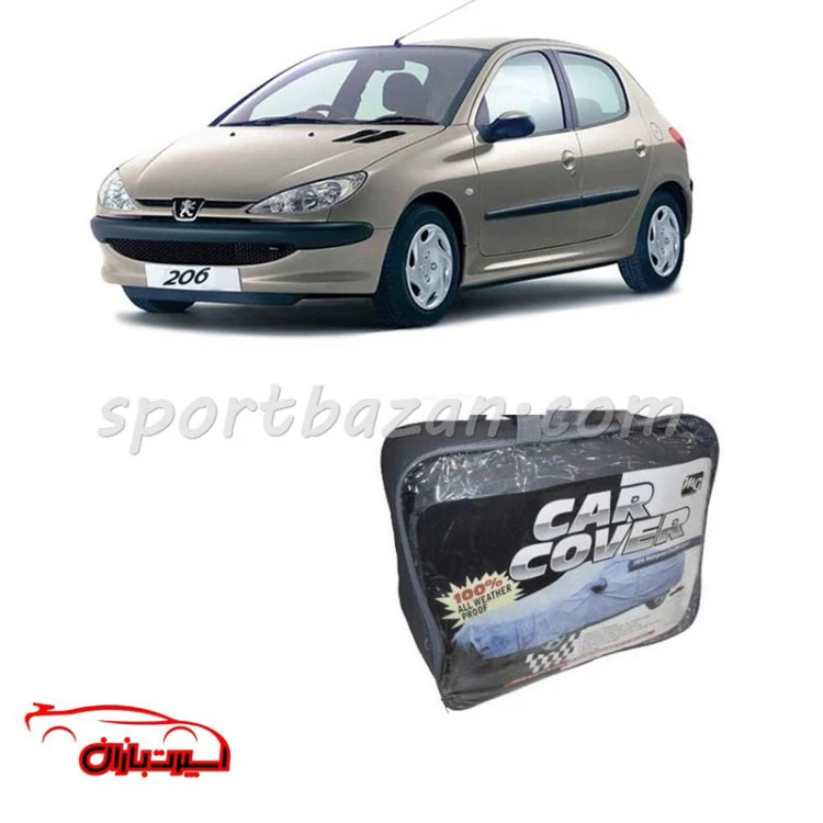 چادر ضد آب خارجی پژو 206 برند MG چهار فصل (ارسال پس کرایه)