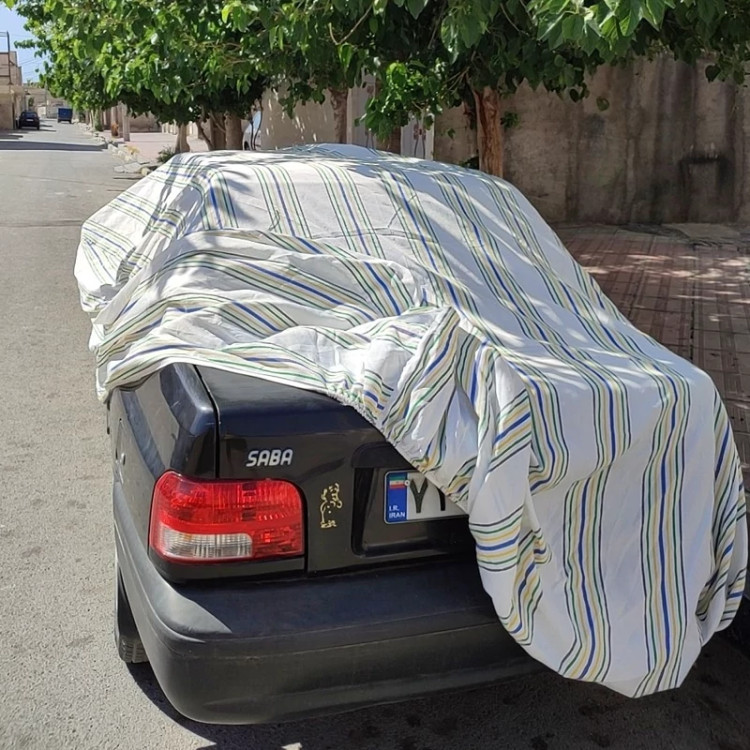 چادر پشت پنبه ای ضد آفتاب پراید سایزM