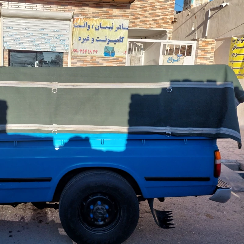 چادر  نیسان برزنت سفارشی با قلاب و دم نوار دوزی شده (پس کرایه)
