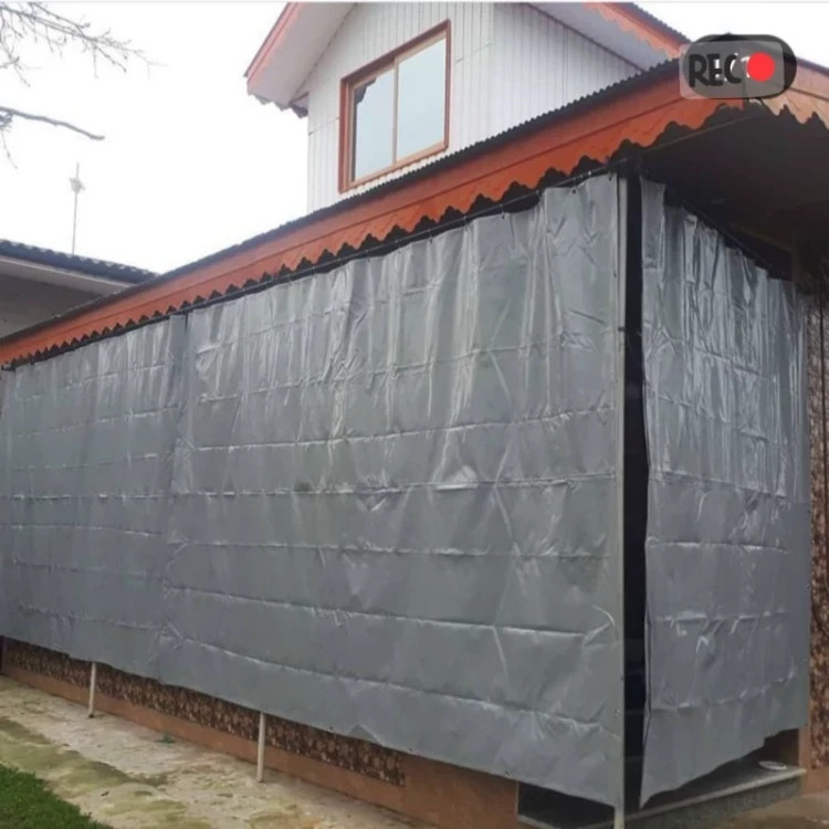 پرده و سایبان برزنتی ضد اب و افتاب کانتینری درجه یک با حلقه و دوخت