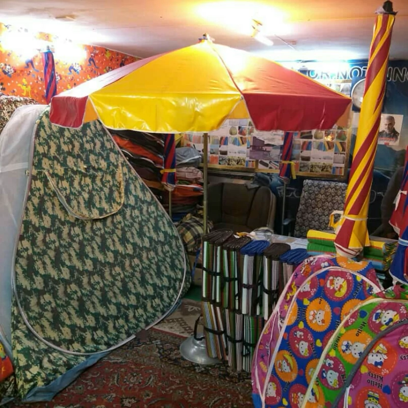 سایبان چتری چتر مسافرتی ارتفاع 250 سانتی متر قطر 200 سانت برزنت ضد آب