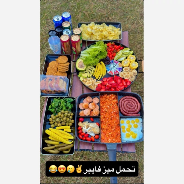 میز سفری مدل استراکچر فایبر گلاس مسلم