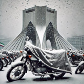 چادر موتور سیکلت رویال اسپرت مدل شمعی مناسب برای موتور سیکلت پالس NS