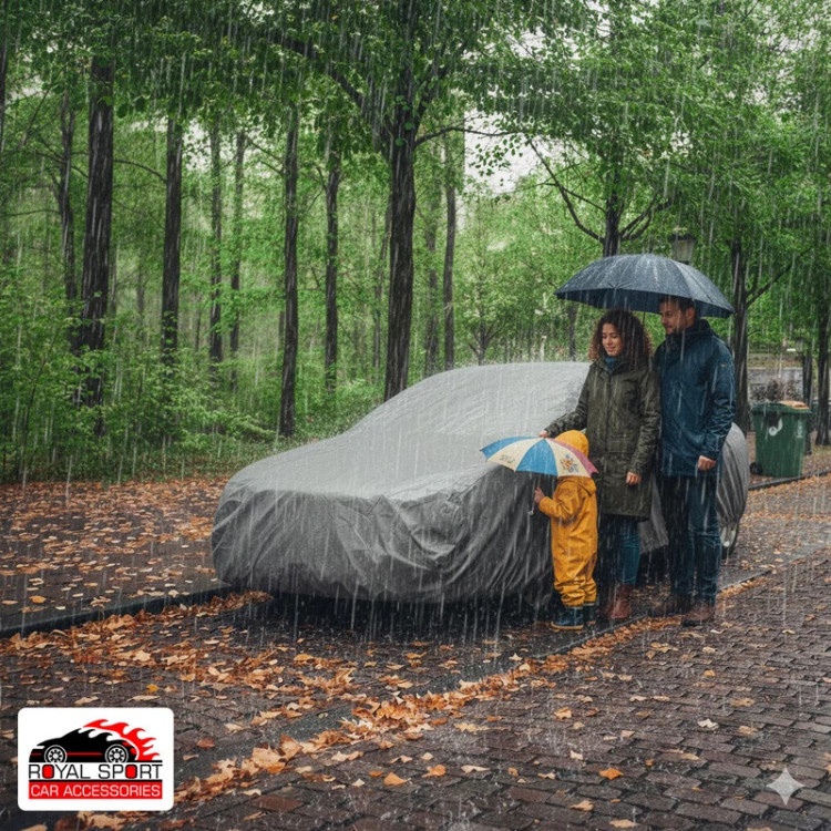 چادر خودرو رویال اسپرت مدل 100 ضدآب سایز L مناسب برای پژو 206 صندوق دار