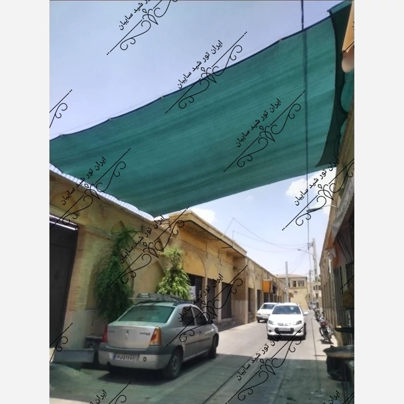 تور سایبان 80درصد ابعاد (8 در 3) دوردوزی شده با نوار و حلقه پانچ