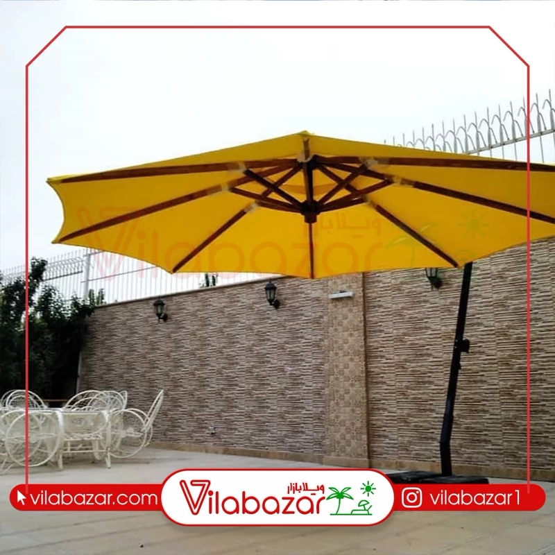 چتر باغی پایه کنار دایره قطر 3 متر (فلزی) (هزینه ارسال با مشتری گرامی به صورت پس کرایه)