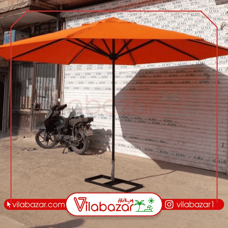 چتر باغی پایه وسط گرد قطر 4 متر (هزینه ارسال با مشتری گرامی به صورت پس کرایه)