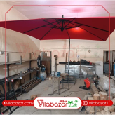 چتر باغی پایه کنار مربع 3 در 3 (فلزی) (هزینه ارسال با مشتری گرامی به صورت پس کرایه)