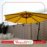 چتر و سایه بان باغی پایه کنار دایره قطر 4 متر (فلزی) (هزینه ارسال با مشتری گرامی به صورت پس کرایه)