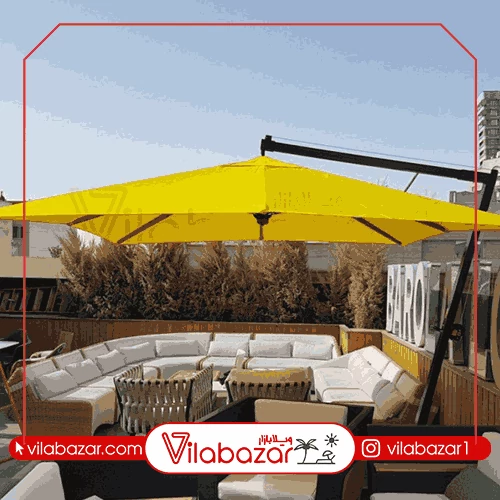 سایبان چتری پایه کنار مربع 4 در 4 متر (فلزی) (هزینه ارسال با مشتری گرامی به صورت پس کرایه)