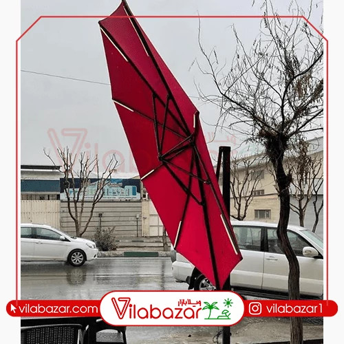 سایبان باغی پایه کنار دایره قطر 4 متر 360 درجه (آلمینیوم) (هزینه ارسال با مشتری گرامی به صورت پس کرایه)