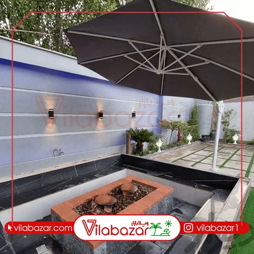 سایبان باغی پایه کنار دایره قطر 4 متر 360 درجه (آلمینیوم) (هزینه ارسال با مشتری گرامی به صورت پس کرایه)