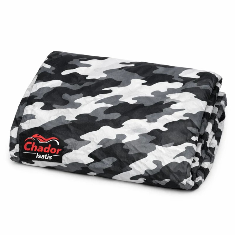 کاور موتور سیکلت ایساتیس طرح چریکی ( ارتشی یا پلنگی )(چهار فصل ، ضد آب و مقاوم به آفتاب) مناسب موتور سیکلت هندا کلیک 150