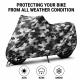 کاور موتور سیکلت ایساتیس طرح چریکی ( ارتشی یا پلنگی )(چهار فصل ، ضد آب و مقاوم به آفتاب) مناسب موتور سیکلت NVX155