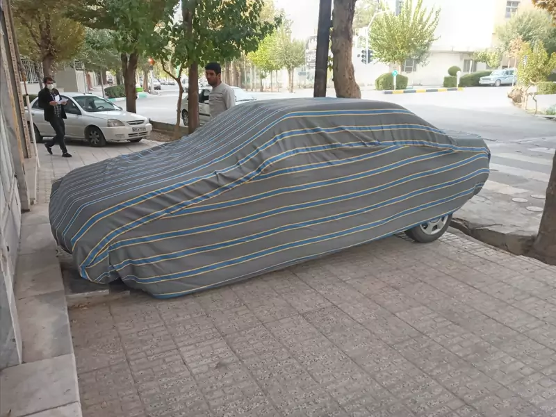چادر ماشین نخی پشت کرکی مخصوص 206 هاچ بک (داخل پنبه ای، ضد خش و مقاوم