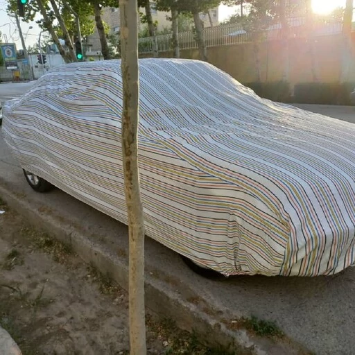 چادر ماشین نخی با ضخامت متوسط (برزنتی و مقاوم به آفتاب) مخصوص پیکاپ کی ام سی ( KMC T9 )( جک تی 9 )