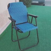 پک صندلی تاشو 9 فنره مسافرتی درجه یک و میز تاشو مسافرتی ست در 5 رنگ و طرح (2صندلی مسافرتی تاشو و 1 میز)