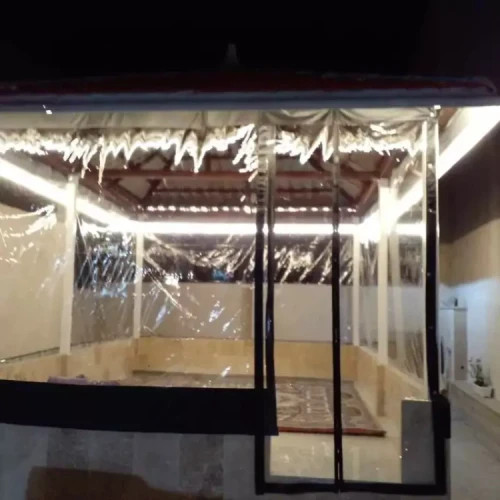پوشش شفاف دور آلاچیق محافظ دربرابرسرما